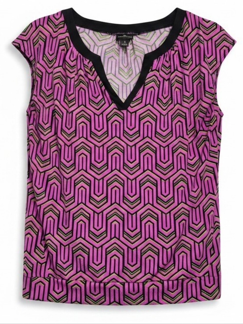 Worthington Fuchsia & Lime Green Top Size M